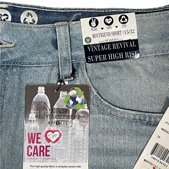 Peace, Love, Eco Shorts by Rewash - Picture 3 of 6